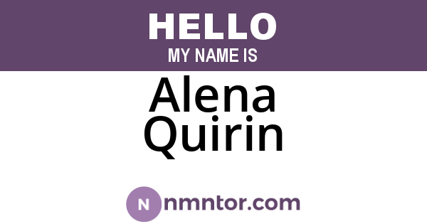 Alena Quirin