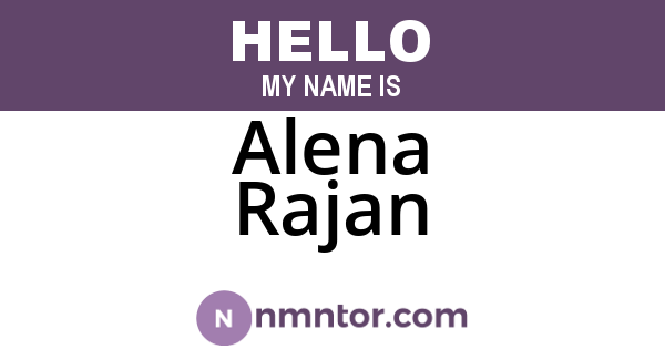 Alena Rajan