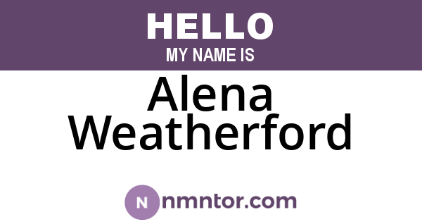 Alena Weatherford