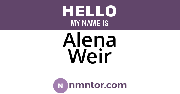 Alena Weir