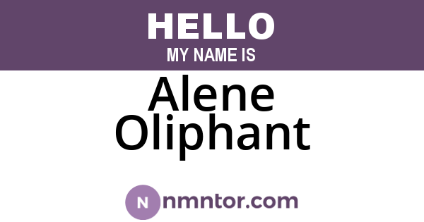 Alene Oliphant