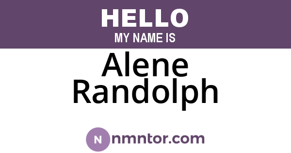 Alene Randolph