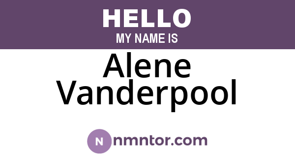 Alene Vanderpool