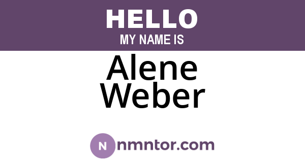 Alene Weber