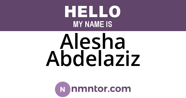 Alesha Abdelaziz