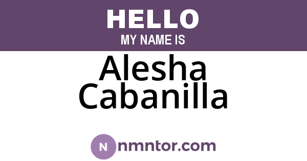 Alesha Cabanilla