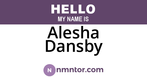 Alesha Dansby