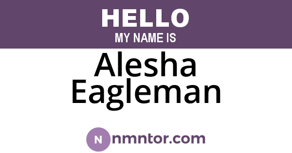Alesha Eagleman
