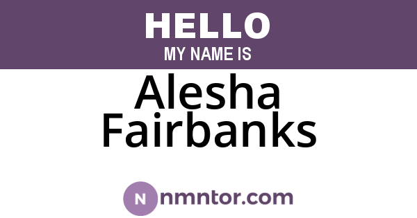 Alesha Fairbanks