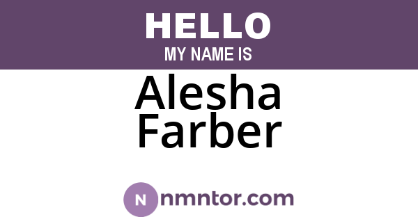 Alesha Farber
