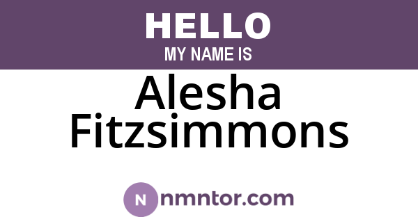 Alesha Fitzsimmons