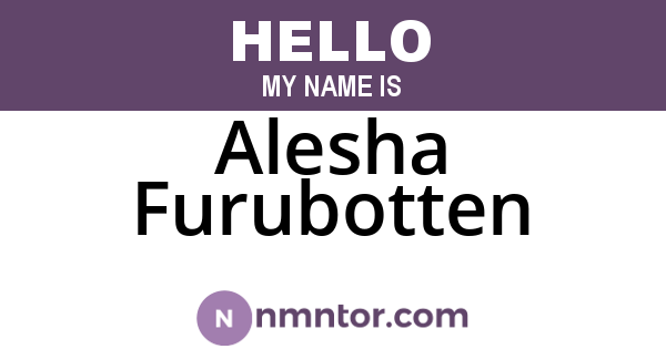 Alesha Furubotten