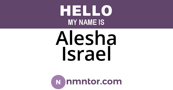 Alesha Israel