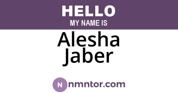 Alesha Jaber