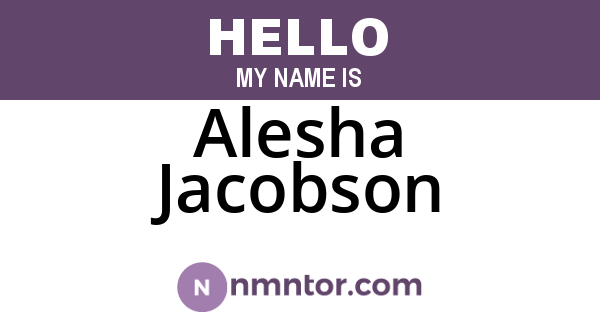 Alesha Jacobson