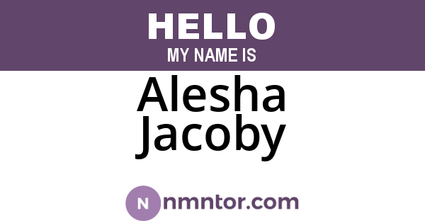 Alesha Jacoby