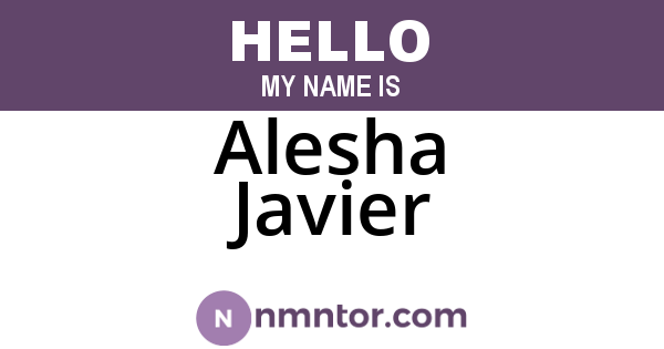 Alesha Javier