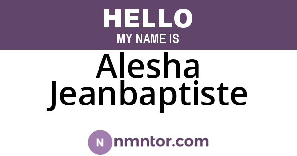 Alesha Jeanbaptiste