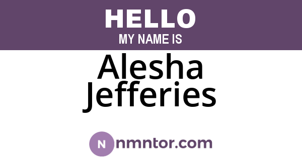 Alesha Jefferies