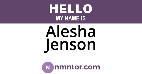 Alesha Jenson
