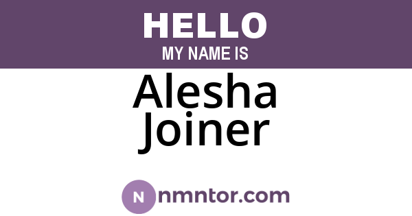 Alesha Joiner
