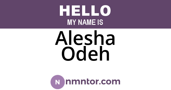 Alesha Odeh