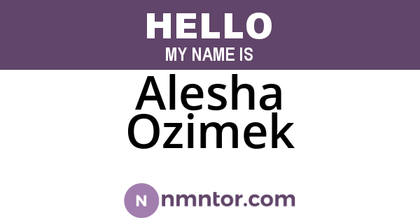 Alesha Ozimek