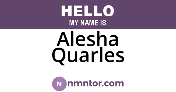 Alesha Quarles