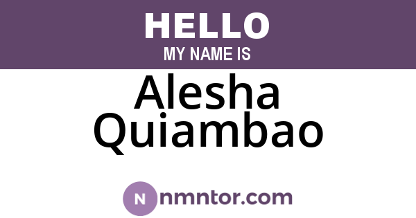 Alesha Quiambao