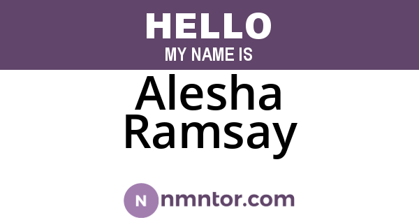 Alesha Ramsay