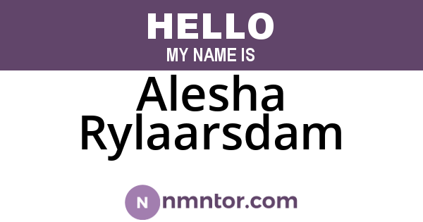Alesha Rylaarsdam