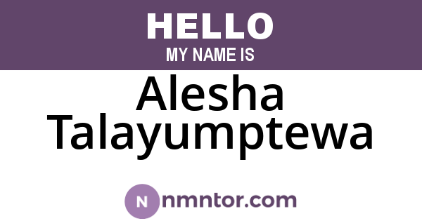 Alesha Talayumptewa