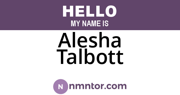 Alesha Talbott