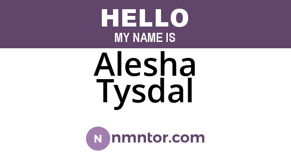 Alesha Tysdal