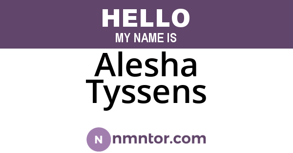 Alesha Tyssens