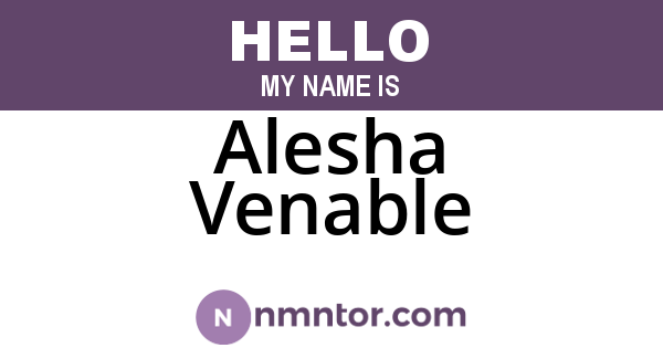 Alesha Venable