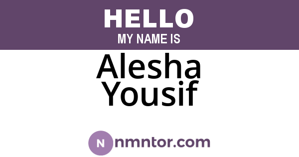 Alesha Yousif