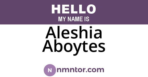 Aleshia Aboytes