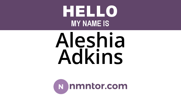 Aleshia Adkins