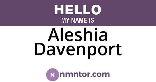 Aleshia Davenport