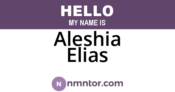 Aleshia Elias
