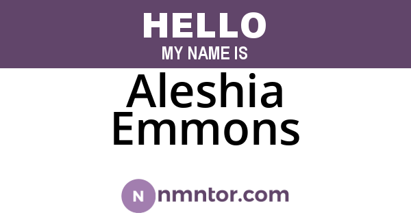 Aleshia Emmons