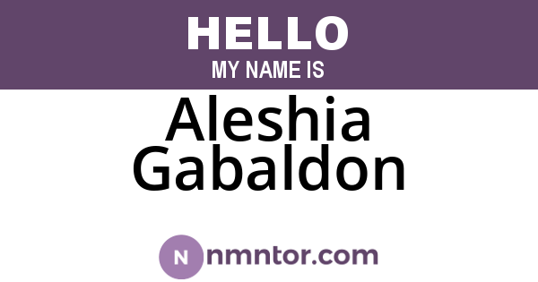 Aleshia Gabaldon