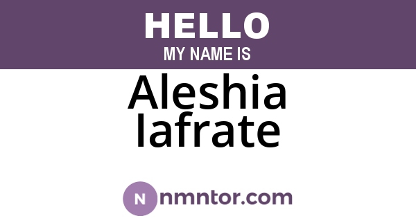 Aleshia Iafrate