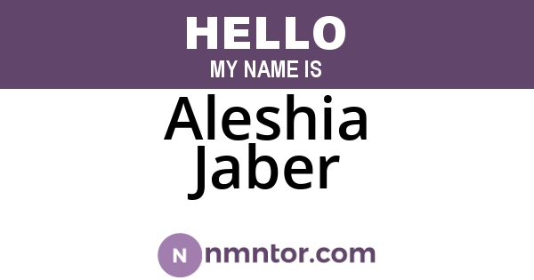 Aleshia Jaber