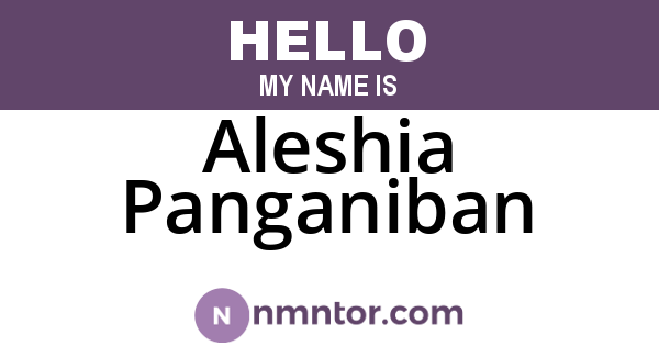 Aleshia Panganiban