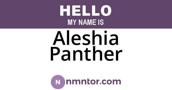 Aleshia Panther