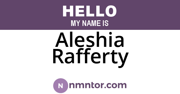 Aleshia Rafferty