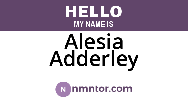 Alesia Adderley