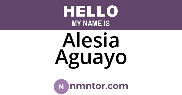 Alesia Aguayo